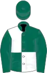 Dark Green and White (quartered), Dark Green sleeves and cap