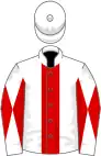 White, red stripe, diabolo on sleeves