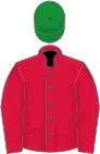 Crimson, green cap