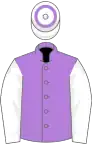 Lavender, white sleeves, white cap, lavender hoop