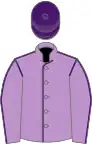 Mauve, purple seams, purple cap