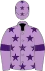 Mauve, purple stars, armlets and stars on cap