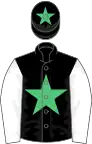 Black, Emerald Green star on body and cap, White sleeves