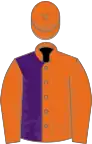 Orange and Purple (halved), Orange sleeves and cap