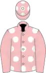 Pink, white spots on body and cap