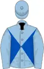 Light blue and royal blue diabolo, light blue sleeves and cap