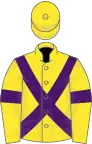 Yellow, purple cross belts and armlets