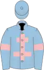 Light blue, pink cross of lorraine and armlets
