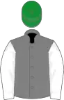 Green ansd yellow stripes, white sleeves, green cap