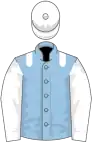 Light blue, white epaulettes, sleeves and cap