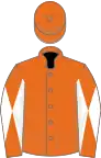 ORANGE, white diabolo on sleeves, orange cap