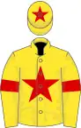 Yellow, red star, armlets and star on cap