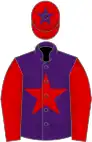 Purple, Red star and sleeves, Red cap with white peak