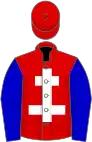 Red, white cross of lorraine, blue sleeves, red cap