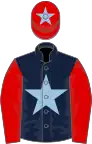 Dark Blue, Light Blue star, Red sleeves, Red cap, Light Blue star