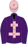 Purple, pink cross of lorraine and cap