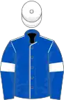 Royal blue, white seams, armlets and cap