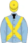 Light blue, yellow cross-belts, yellow cap