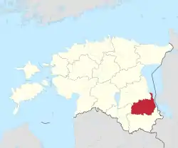 Location of Põlva County
