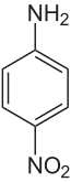 Skeletal formula of p-nitroaniline