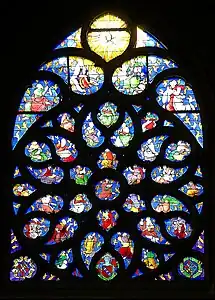 Rose window of the Pentecost, south transept, by Jean Chastellain (16th c.)