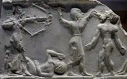 Detail of the slaughtering of prisoners by Akkadian troops.