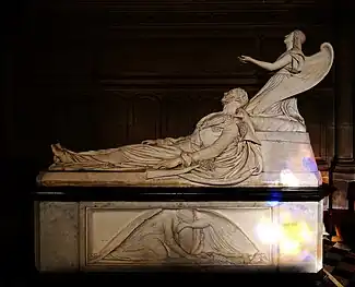 Cenotaph of the Duke by Henri-Joseph de Triqueti, with an angel sculpted by Marie d'Orleans, sister of the Duke