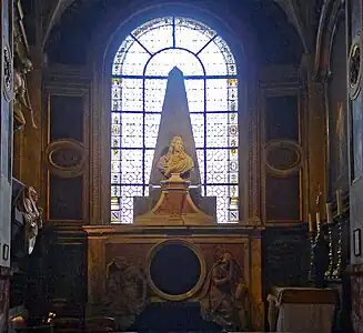 Tomb of the court painter of Louis XIV,  Charles Le Brun