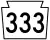Pennsylvania Route 333 marker