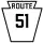 Pennsylvania Route 51 marker