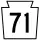 Pennsylvania Route 71 marker