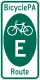 BicyclePA Route E marker
