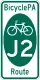 BicyclePA Route J2 marker