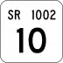 State Route 1002 marker