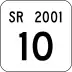 State Route 2001 marker
