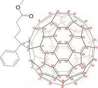 C71-PCBM, [1,2]-isomer.IUPAC name is methyl 4-(3’-phenyl-3’H-cyclopropa[1,2](C70-D5h(6))[5,6]fullerene-3’-yl)butyrate.