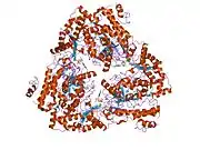 1s26: Structure of Anthrax Edema Factor-Calmodulin-alpha,beta-methyleneadenosine 5'-triphosphate Complex Reveals an Alternative Mode of ATP Binding to the Catalytic Site