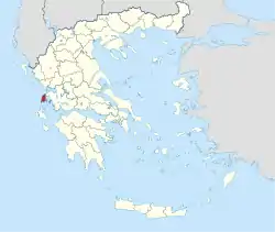 Lefkada within Greece