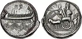 Mazday (Mazaios) as ruler of Sidon. Circa 353-333 BC.