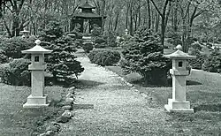 Japanese Garden at Laura Bradley Park in Peoria, IL, c.1920 (built around 1915)