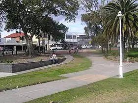 Foreshore walk and shopping strip