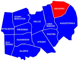 Location within Mokotów district