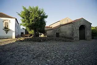 Facade with narthex of São Pedro de Lourosa Church.