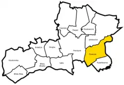 Location of Ćwiklice within Gmina Pszczyna
