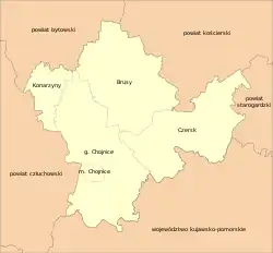 Location of Chojnice County