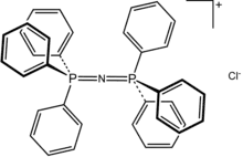 Bis(triphenylphosphine)iminium chloride is the chloride salt of a bulky lipophilic phosphonium cation [Ph3PNPPh3]+.