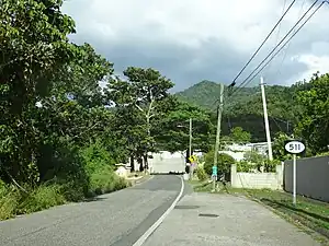 A stretch of PR-511 northbound in Barrio Real, Ponce, Puerto Rico