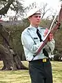 Joe Amschler, EKU Company R-1, performing a solo exhibition drill routine