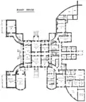 Ground floor plan of Bushy House in 1901/1902