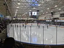 A game between the Winnipeg ICE and Saskatoon Blades of the Western Hockey League at the Wayne Fleming Arena in the Max Bell Centre on February 1, 2023.